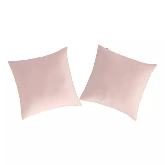 2 Taies d’oreiller en coton 80×80 cm rose