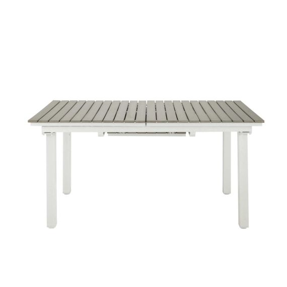 Table de jardin extensible 6/10 personnes en aluminium et composite L157 Escale