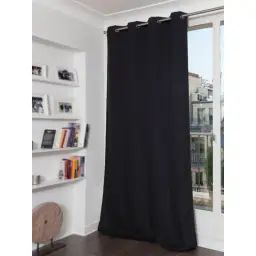 Rideau thermique occultant noir 140×260