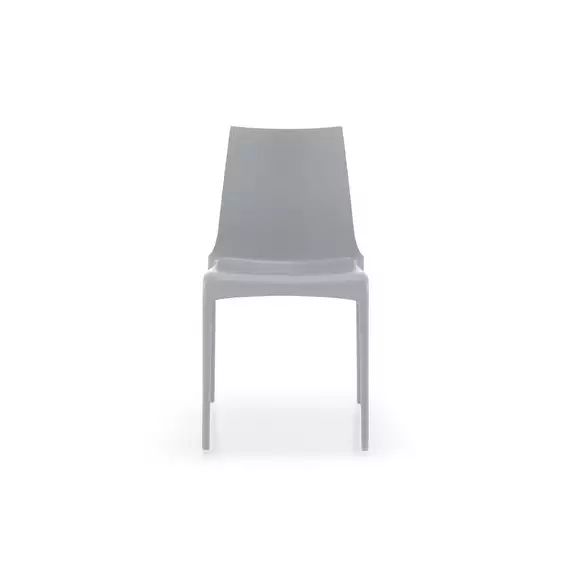 Chaise empilable Petra en Plastique, Aluminium laqué – Couleur Gris – 42 x 66.94 x 83 cm – Designer Marco Pocci