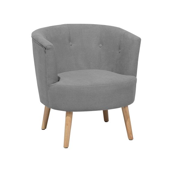 Fauteuil club en tissu gris clair