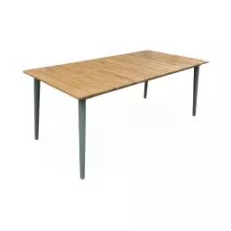 Table de jardin bois et acier 200m