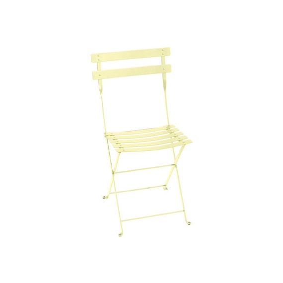 Chaise pliante Bistro en Métal, Acier laqué – Couleur Jaune – 51.3 x 38 x 82 cm – Designer Studio