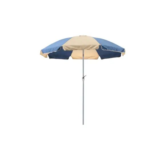 Parasol pliant à manivelle rouge/écru