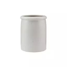 Pot à ustensiles Pion en Céramique, Porcelaine émaillée – Couleur Gris – 19.83 x 19.83 x 15 cm