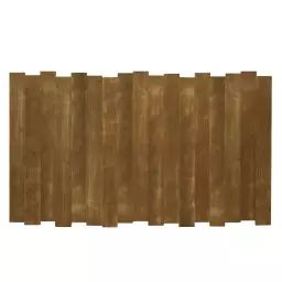 Tête de lit en bois d’épicéa en couleur marron vieilli pour lit 135 cm