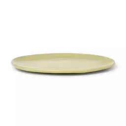Assiette Flow en Céramique, Porcelaine émaillée – Couleur Jaune – 22.89 x 22.89 x 1.5 cm