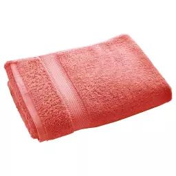 Drap de bain orange 100×150 en coton