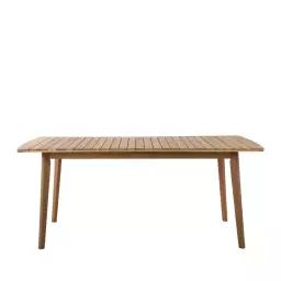 Léa – Table à manger de jardin en bois d’acacia 180x90cm – Couleur – Bois foncé