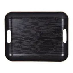 Plateau rectangle   45×36 cm  en bois  noir