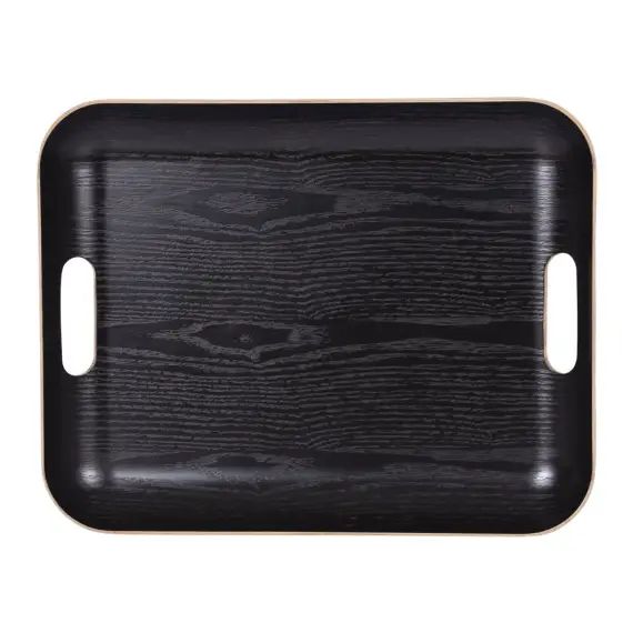 Plateau rectangle   45×36 cm  en bois  noir