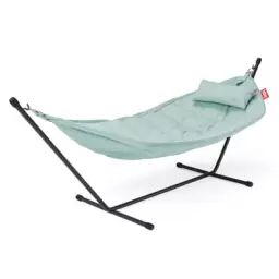 Hamac avec support Headdemock en Tissu, Acier – Couleur Vert – 270 x 138 x 110 cm