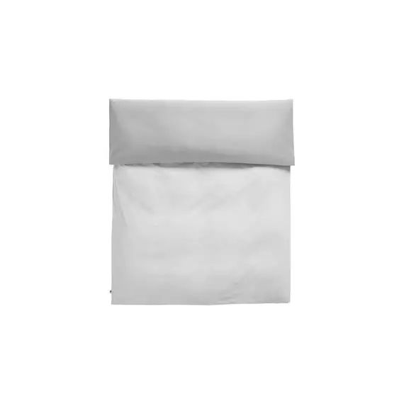 Housse de couette 240 x 220 cm Duo en Tissu, Coton Oeko-tex – Couleur Gris – 240 x 220 x 1 cm