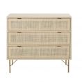 image de commodes scandinave Commode 3 tiroirs cannage en rotin Solstice