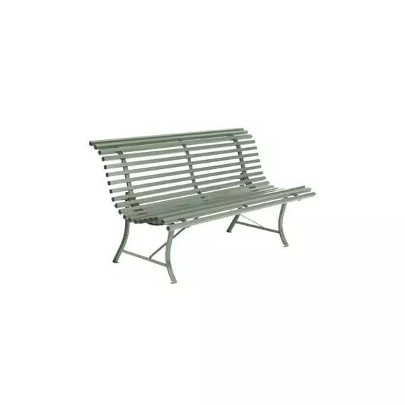 Banc avec dossier Louisiane en Métal, Acier électrozingué – Couleur Vert – 150 x 105.7 x 80 cm – Designer Studio