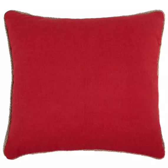 Housse de coussin rouge cerise 40×40