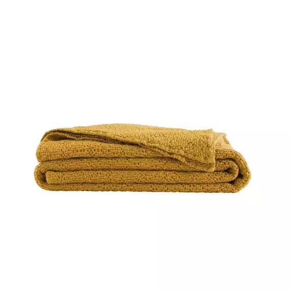 Couvre lit en coton jaune 260×240