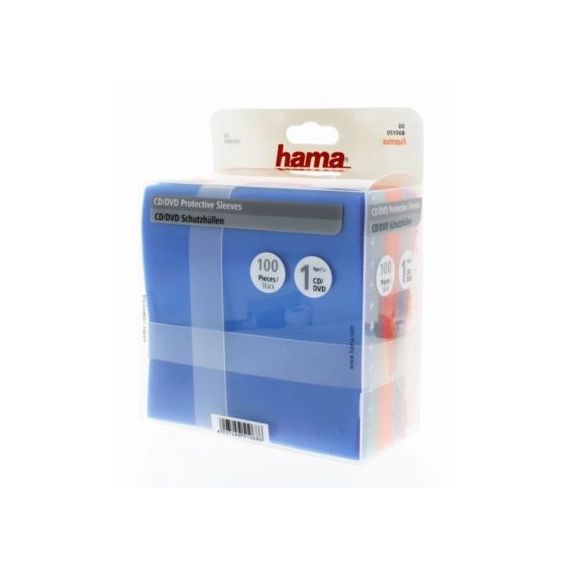 Boite à CD/DVD Hama Protection Pack CD/DVD 100 différ colori