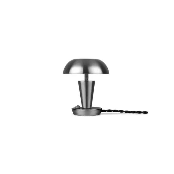 Lampe de table Tiny en Métal, Fer nickelé – Couleur Gris – 200 x 18.17 x 14 cm