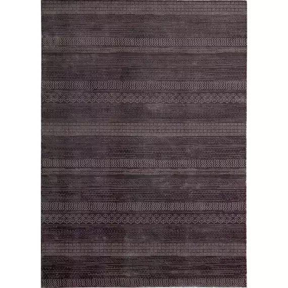 Tapis design et moderne en viscose marron 160×225