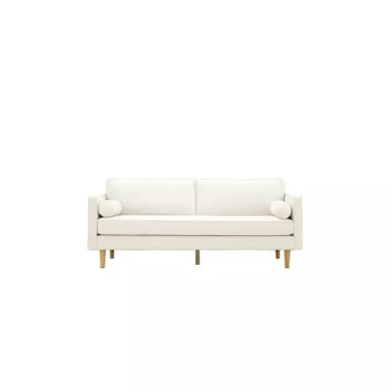 Canapé 3 places design en velours beige