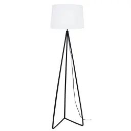 Lampadaire métal noir et blanc