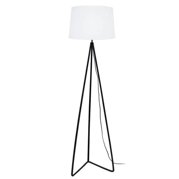 Lampadaire métal noir et blanc