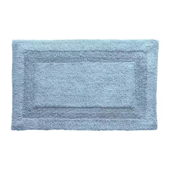 Tapis de bain bleu 60×100 en coton