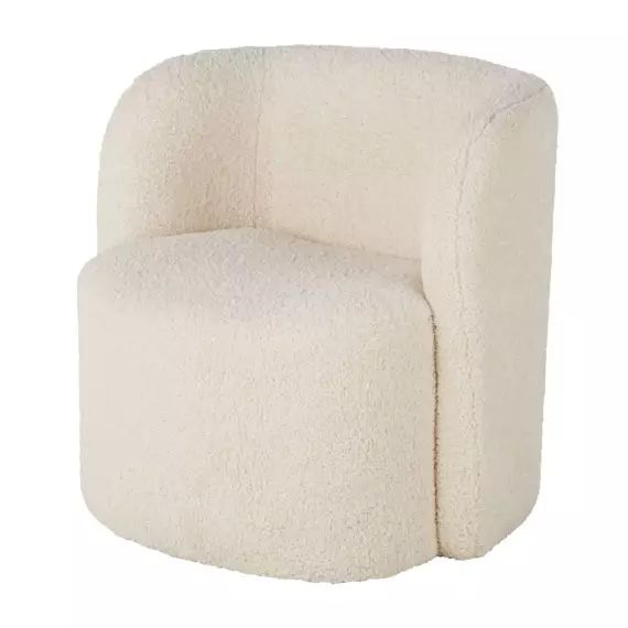 Fauteuil à bouclettes écrues