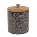 image de bocaux, boîtes & pots scandinave Bocal en céramique noire H 11 cm TRIBU