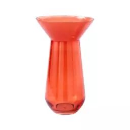 Vase Neck en Verre – Couleur Orange – 40.41 x 40.41 x 45 cm