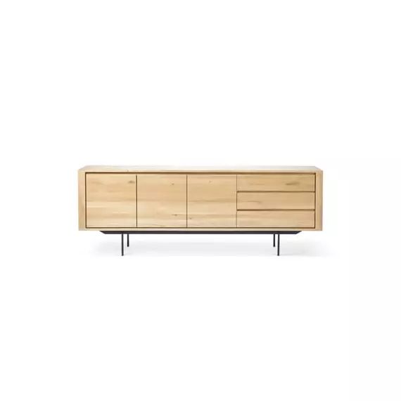 Buffet Shadow en Bois, Chêne massif – Couleur Bois naturel – 224 x 95.02 x 80 cm – Designer Alain van Havre