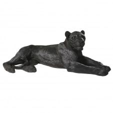 Statue lionne noire L112