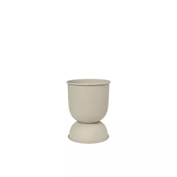 Pot de fleurs Hourglass en Métal, Fer – Couleur Beige – 21 x 21 x 30 cm