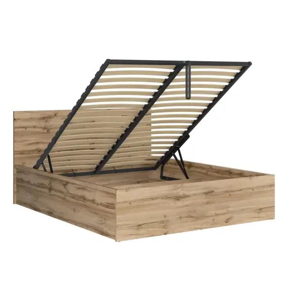 Lit coffre 160×200 sommier inclus naturel