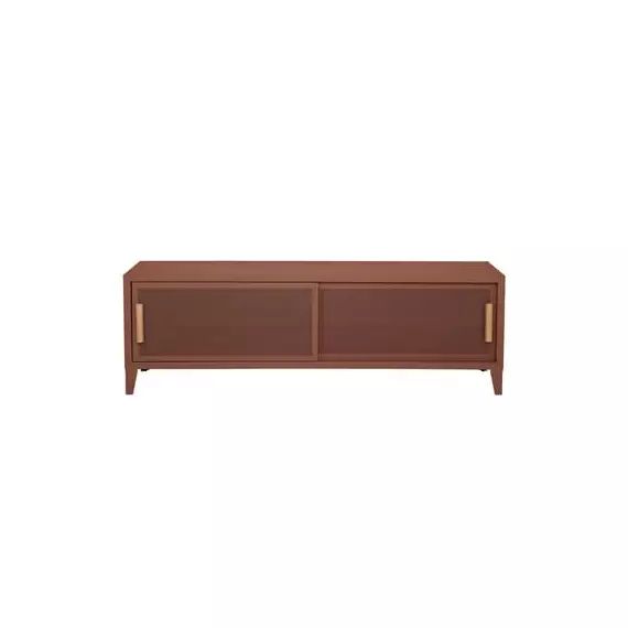 Buffet B perforé en Métal, Chêne – Couleur Marron – 160 x 40 x 51 cm – Designer Chantal Andriot