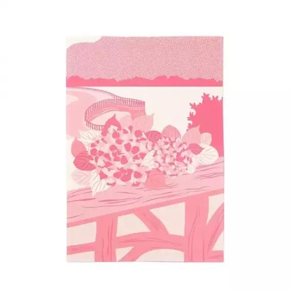 Torchon de cuisine coton kontatu Panorama Lorea rose 50×70 cm