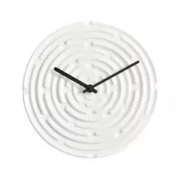 Horloge murale Minos en Céramique, Faïence émaillée – Couleur Blanc – 42 x 42 x 4.2 cm – Designer Manon Novelli