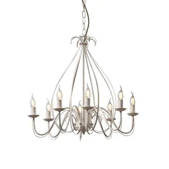 Lustre en acier crème