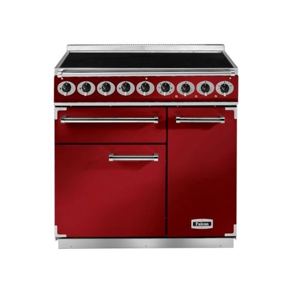 Piano de cuisson induction FALCON Semi Pro DELUXE 90 ROUGE CERISE NICKEL