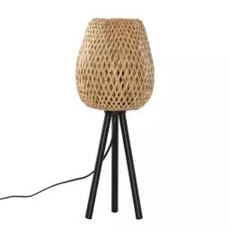 Lampe à poser en Bambou, diamètre 43,5 cm