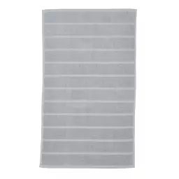 Tapis de bain uni en coton gris 50×80