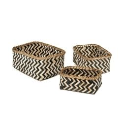 Lot de 3 paniers de rangement en bambou tressé