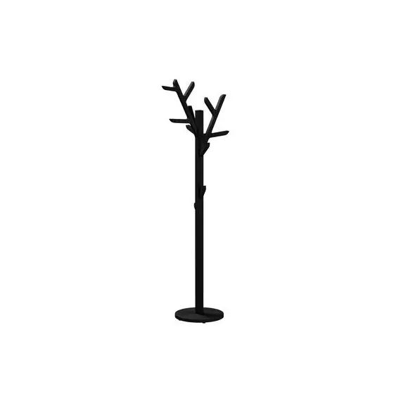 Portemanteau sur pied Ambroise en Bois, MDF plaqué chêne teinté – Couleur Noir – 92.99 x 92.99 x 158 cm – Designer Adeline Coulon