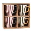 image de mugs, bols & tasses scandinave Coffret tasses en grès motif multicolore (x4)