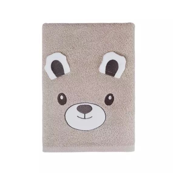 Drap de bain enfant  sable 70×130 cm