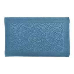 Tapis de bain bleu 60×100 en coton