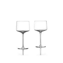 Verre à pieds en verre transparent – Lot de 2
