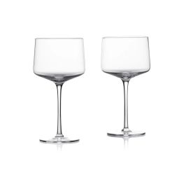 Verre à pieds en verre transparent – Lot de 2