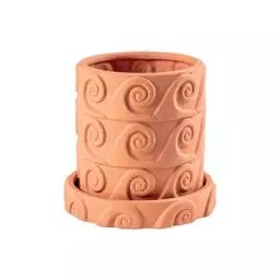Pot de fleurs Magna Graecia en Céramique, Terre cuite – Couleur Marron – 24 x 24 x 23 cm – Designer Antonio Aricò